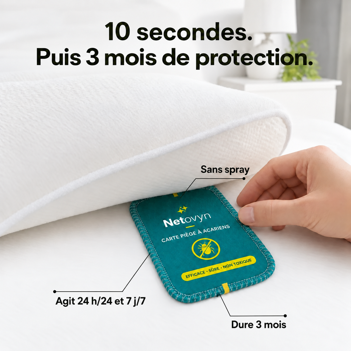 Sliding a CaptureCard under a mattress