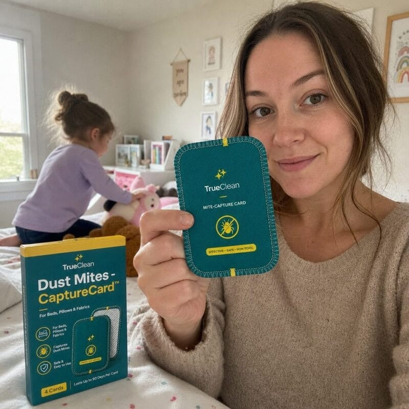 Mom holding a CaptureCard in the kids room